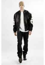 Men's Black Bomber Genuine Leather 8 Ball Jacket | Premium Quality & Style 2