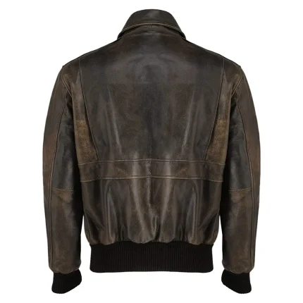 A2 Aviator Flight Jacket For Men Real Cowhide Distressed Leather Jacket 1