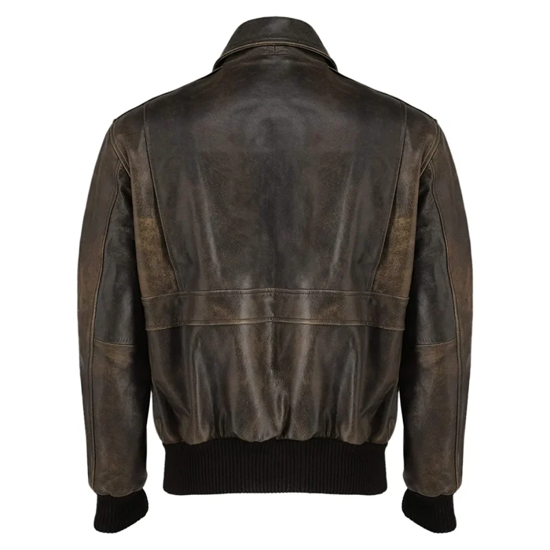 A2 Aviator Flight Jacket For Men Real Cowhide Distressed Leather Jacket 1