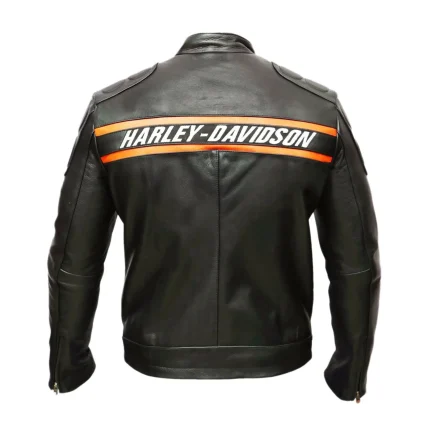 Bill Goldberg Harley Davidson Jacket Classic Harley Davidson Motorcycle Jacket Black & Orange 1