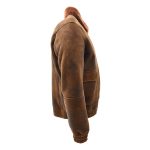 Mens Original Flying Sheepskin Bomber Brown Ginger Shearling Jackets Curtis