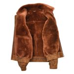 Mens Original Flying Sheepskin Bomber Browns Ginger Shearling Jacket Curtis