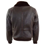 Mens Reals Leather G-1 Bomber Jacket Airforce Badges FINCH Brown