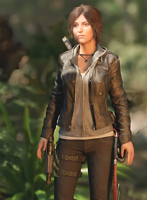 Alicia Vikander Lara Croft Tomb Raider Leather Jacket