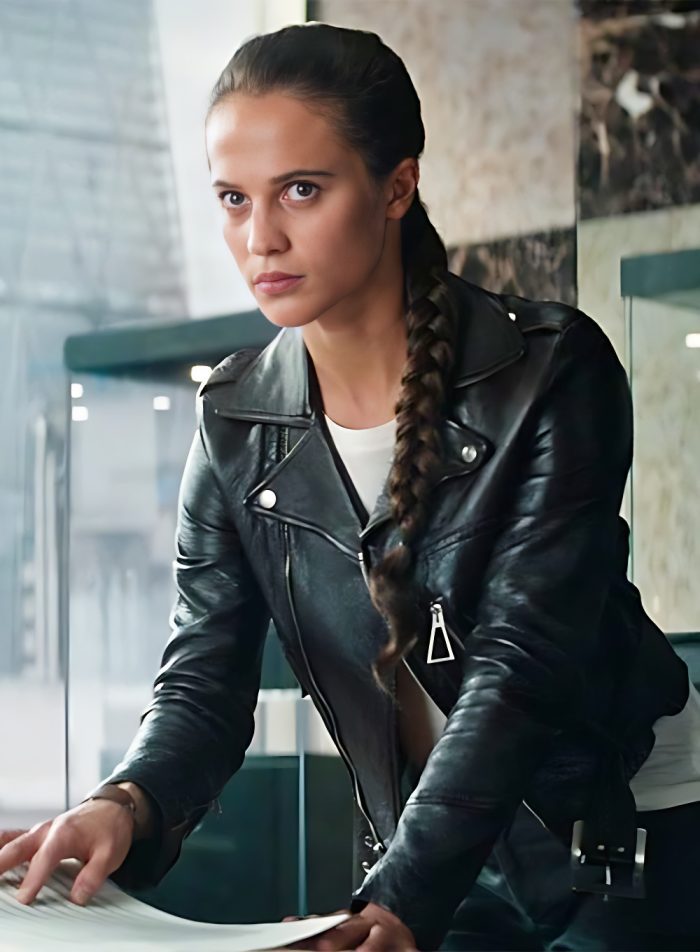 Alicia Vikander Tomb Raider Leather Jacket