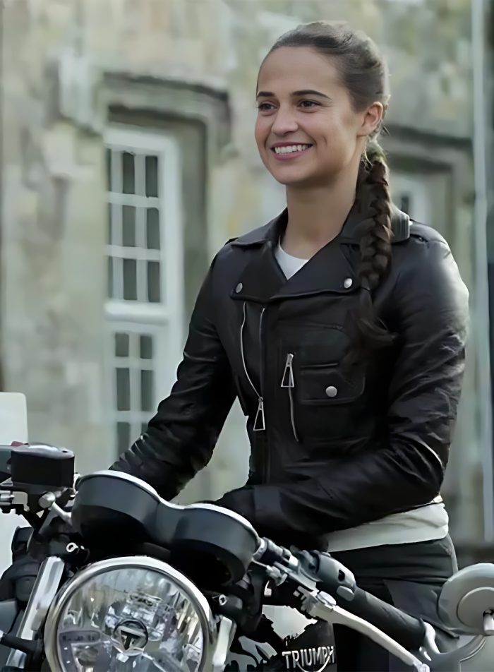 Alicia Vikander Tomb Raider Leather Jacket