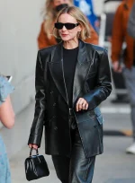 Carey Mulligan Leather Trench Coat