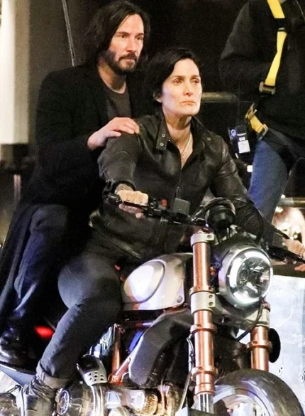 Carrie Anne Moss Resurrections Leather Jacket