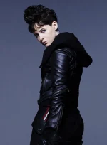 Claire Foy The Girl In The Spider’s Web Leather Jacket