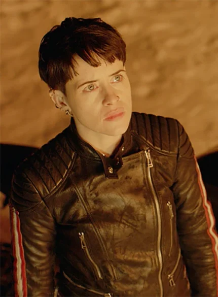 Claire Foy The Girl In The Spider’s Web Leather Jacket