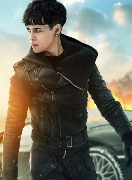 Claire Foy The Girl In The Spider’s Web Leather Jacket