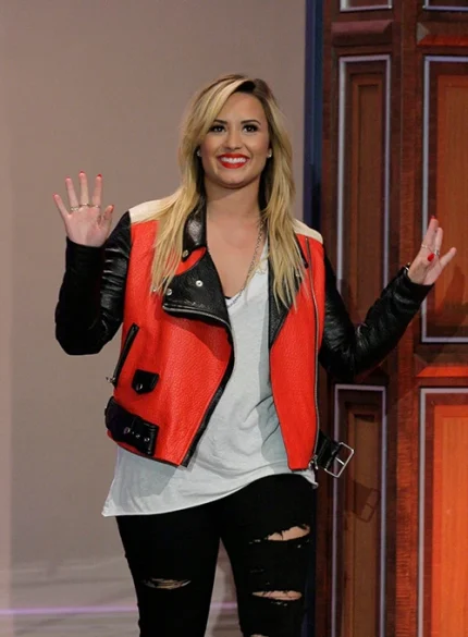 DEMI LOVATO Leather Jacket