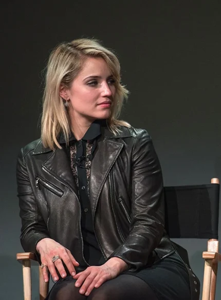 Dianna Agron Leather Jacket Discover Celebrity Style