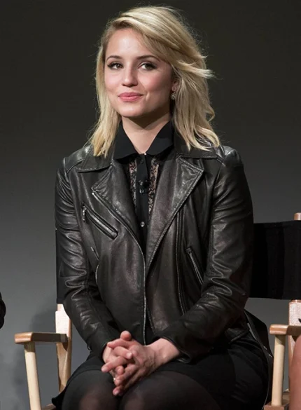 Dianna Agron Leather Jacket Discover Celebrity Style