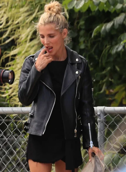 Elsa Pataky Leather Jacket