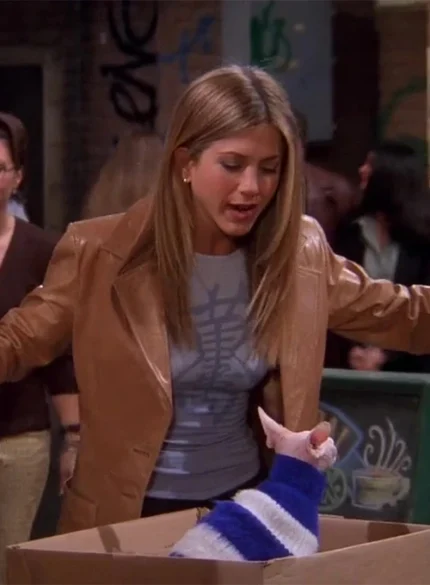 Jennifer Aniston Friends Season 5 Leather Blazer