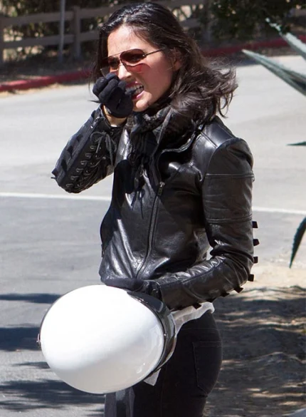 Olivia Munn Leather Jacket