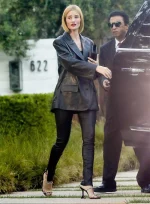 Rosie Huntington Whiteley Leather Blazer