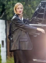 Rosie Huntington Whiteley Leather Blazer