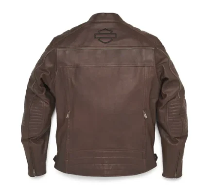 Harley Davidson Men’s Fremont Triple Vent System Leather Brown Jacket