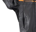 Men’s Capitol Triple Vent System 2.0 Leather Jacket – Harley Black & Harley Orange