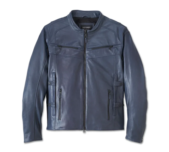 Men’s Capitol Triple Vent System 2.0 Leather Jacket – Ombre Blue