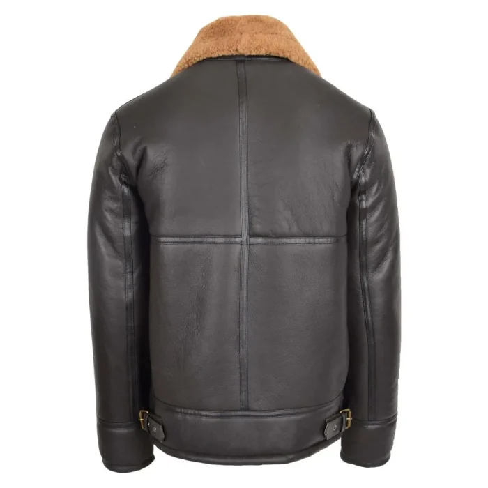 Men's Top Gun Style Sheepskin Jacket Oscar Brown Ginger