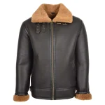 Men's Top Gun Style Sheepskin Jacket Oscar Brown Ginger