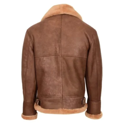 Men's Vintage Sheepskin Aviator B3 Jacket Felix Tan