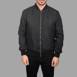 Zack Black Bomber Jacket