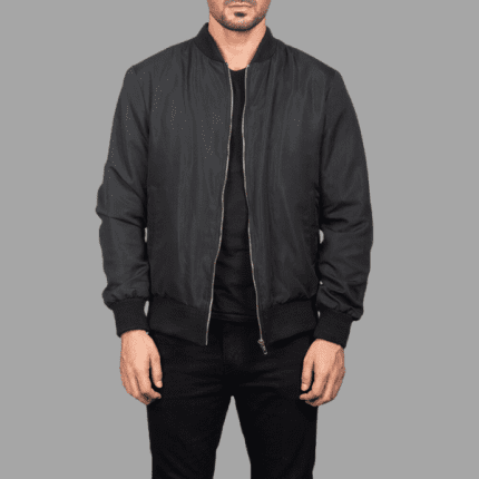 Zack Black Bomber Jacket